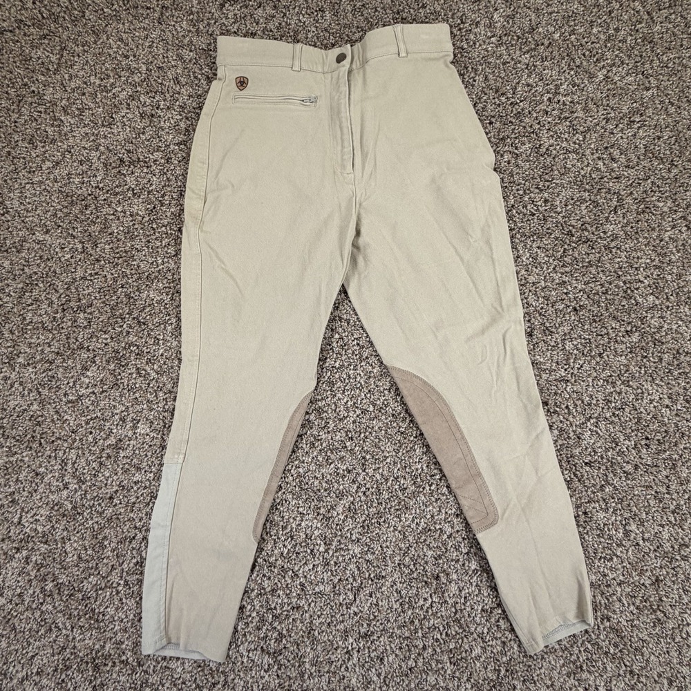 Ariat Equestrian Breeches Pants Womens 28R Tan Horse Equestrian Riding Rub